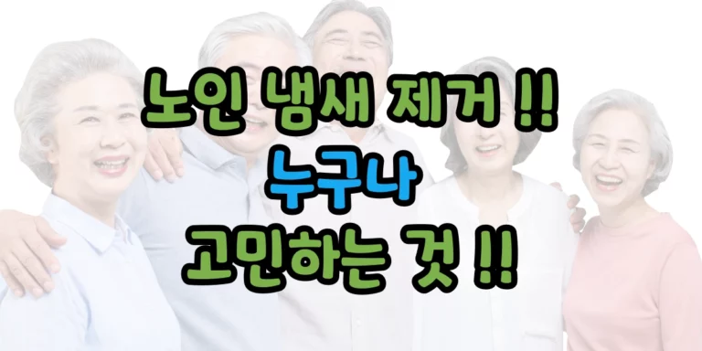 노인 냄새 제거
