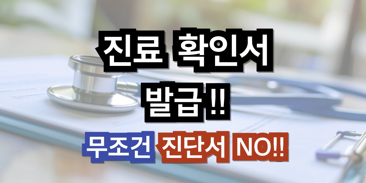 진료 확인서 발급