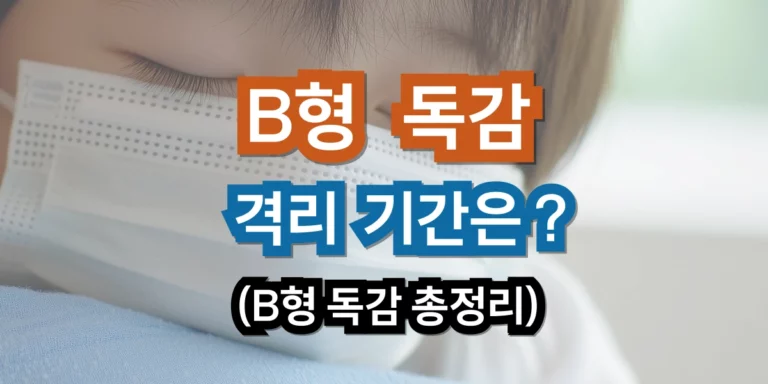 B형 독감 격리